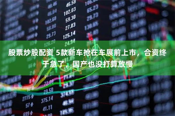 股票炒股配资 5款新车抢在车展前上市，合资终于急了，国产也没打算放慢